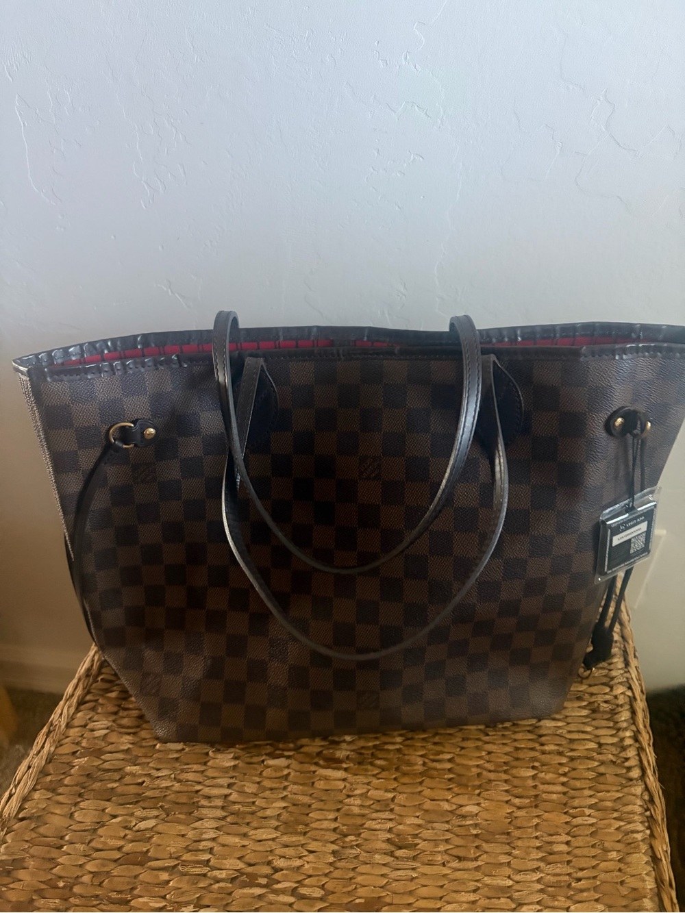 Louis Vuitton never full Brown Checkered/great condition